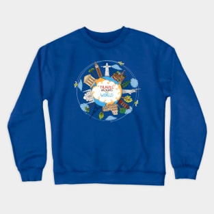 Travel Around The World Crewneck Sweatshirt